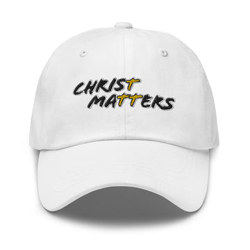 Unisex Baseball Hat - White/Yellow Logo