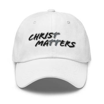 Unisex Baseball Hat - White/Gray Logo